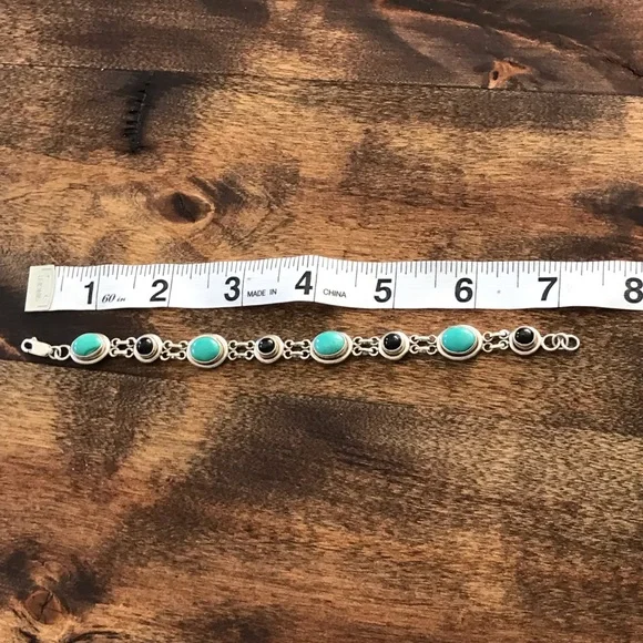 Handmade Silver Turquoise Amethyst Set - Picture 5 of 5